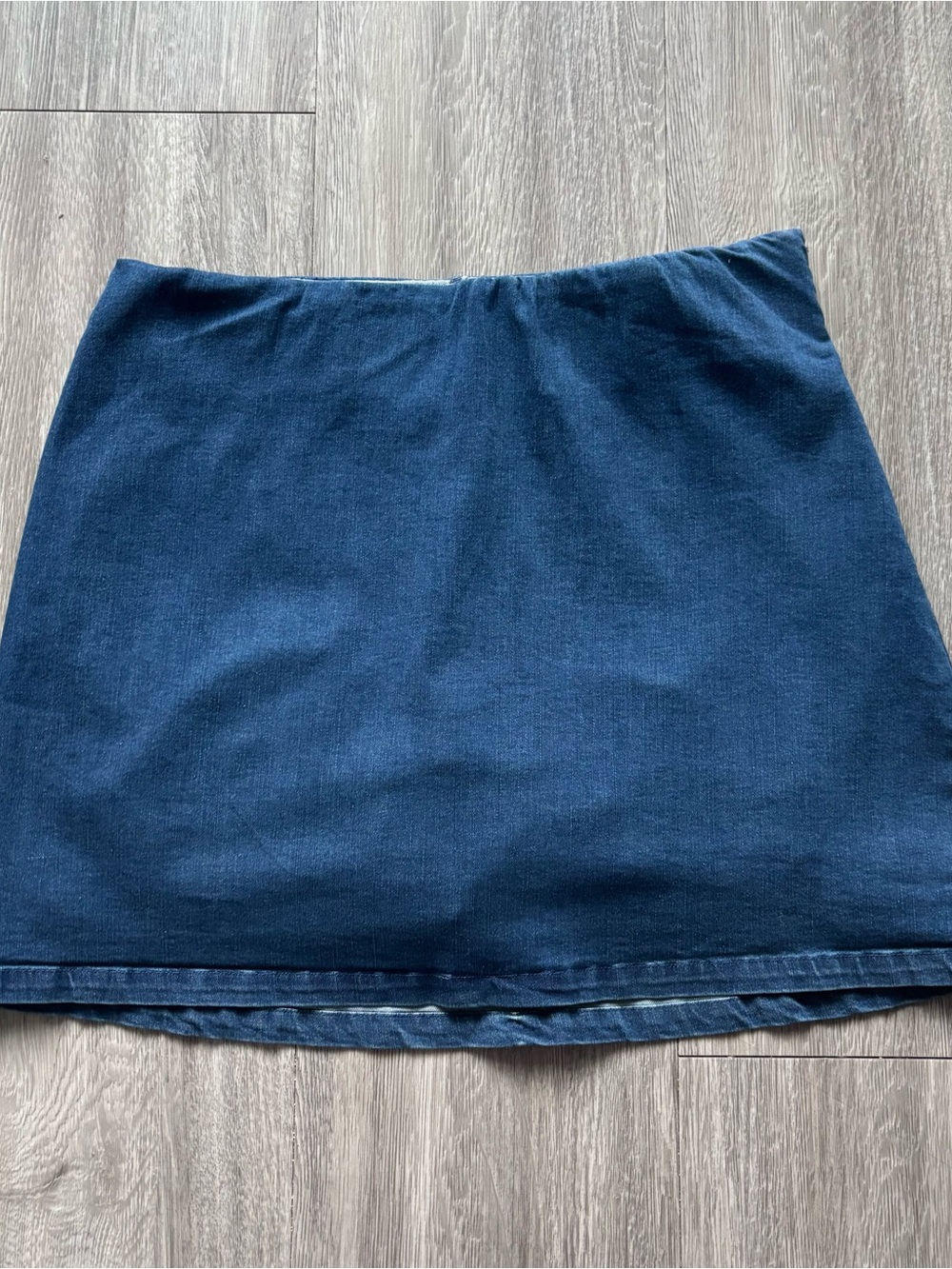 blue denim skort mini skirt shorts size m 26 waist simple basic
